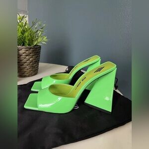 The Attico Green Shoes Mules Sz 38.5.